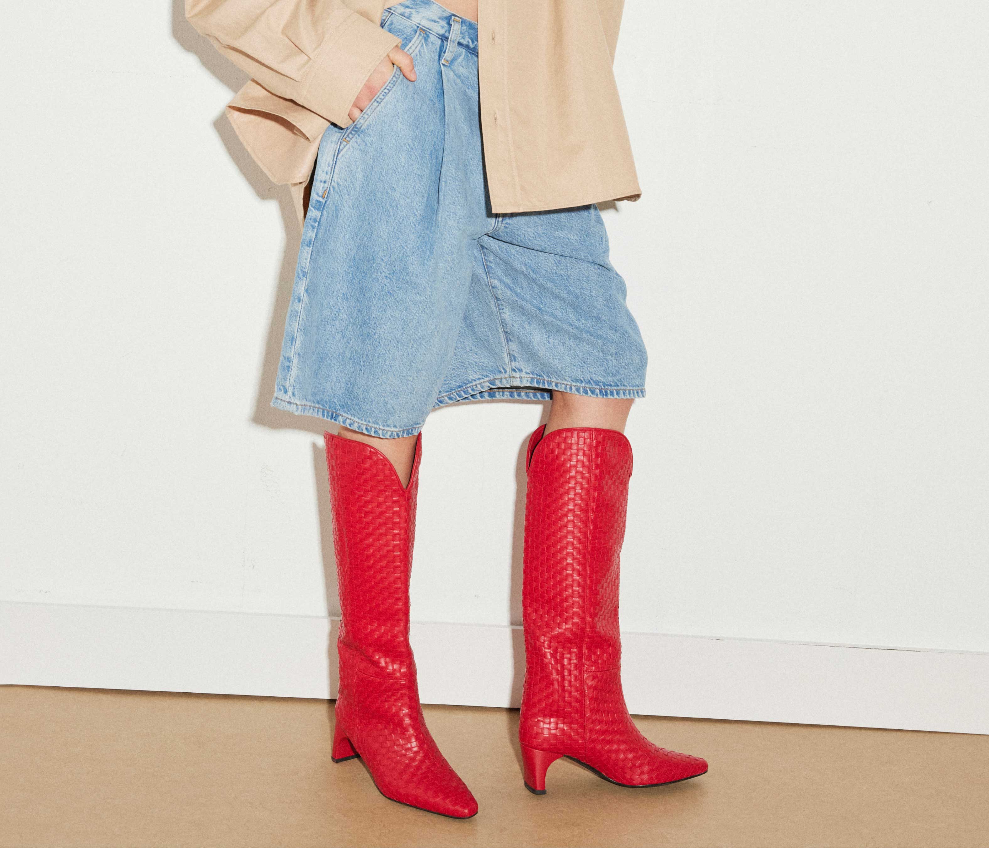 LENNOX WOVEN TALL BOOT – FREDA SALVADOR