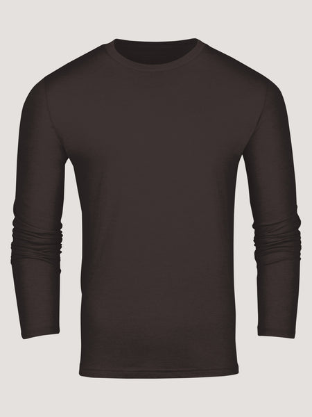 Espresso Long Sleeve Crew Neck T-Shirt | Quality that lasts