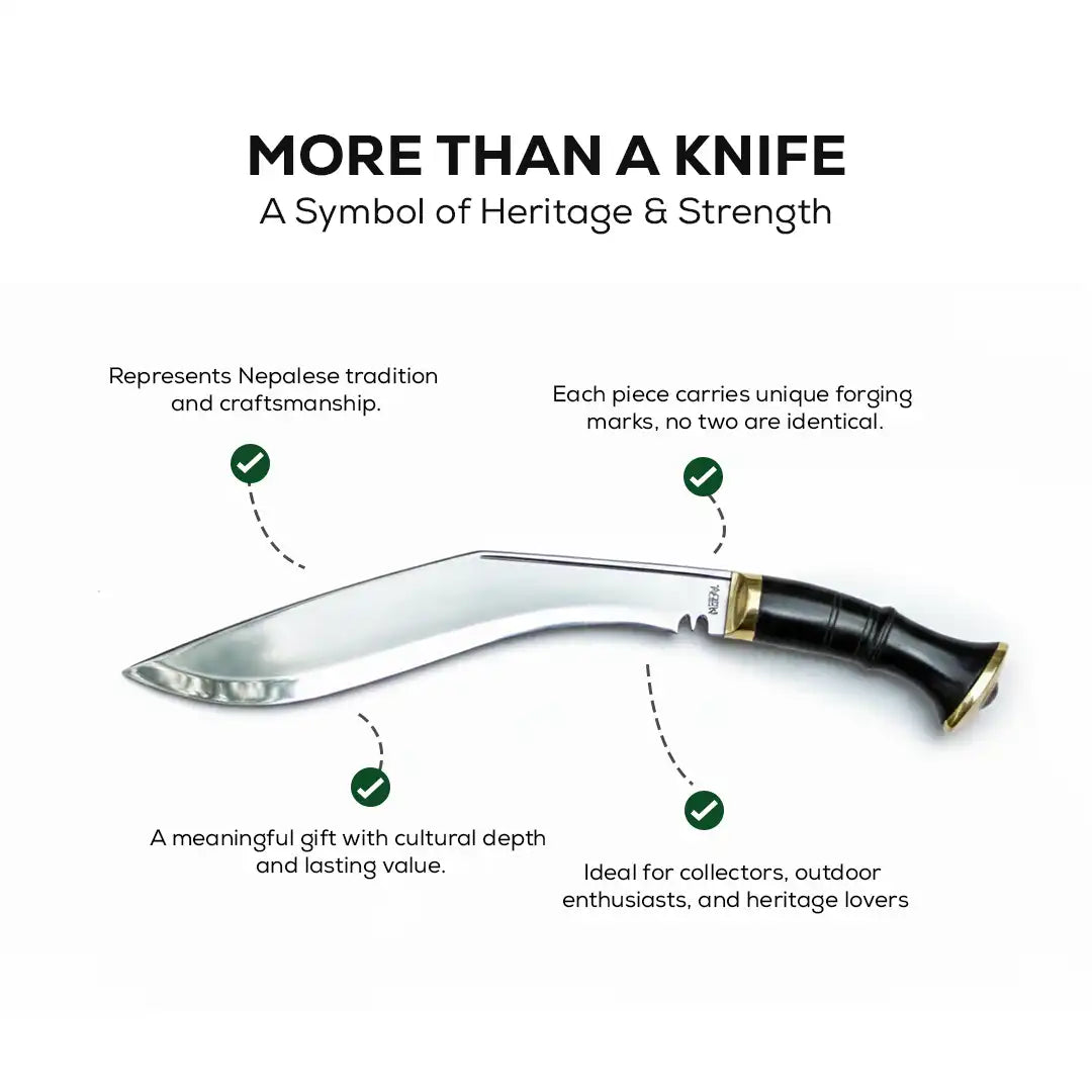 Gurkha Khukuri Hand-forged Knife | 10 Inches Sirupate Bone | FWOSI