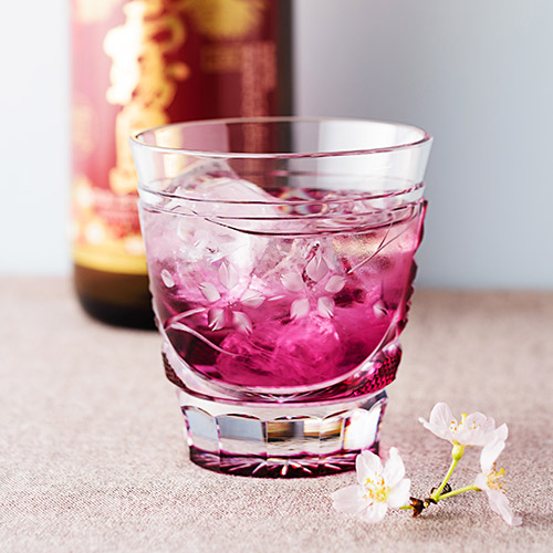 頌峰】薩摩切子 オールドロック「花やか」金赤 | 藤巻百貨店