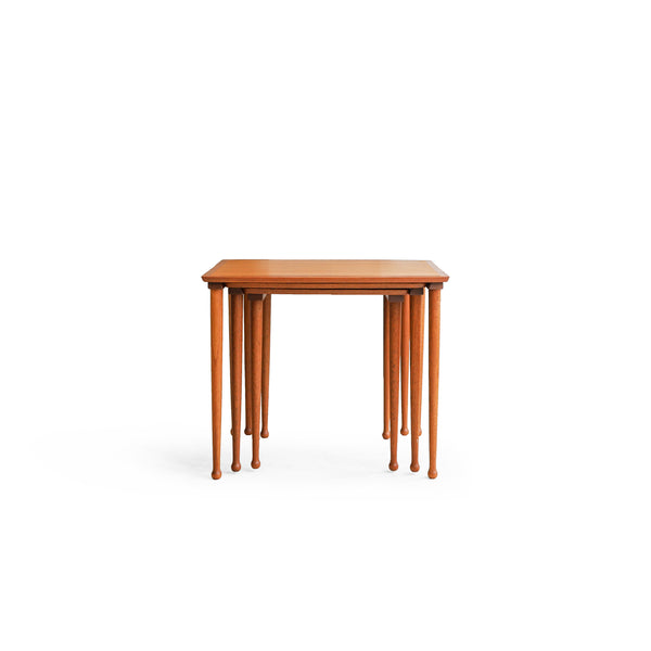 デンマーク ヴィンテージ ネストテーブル チーク材 北欧家具/Danish