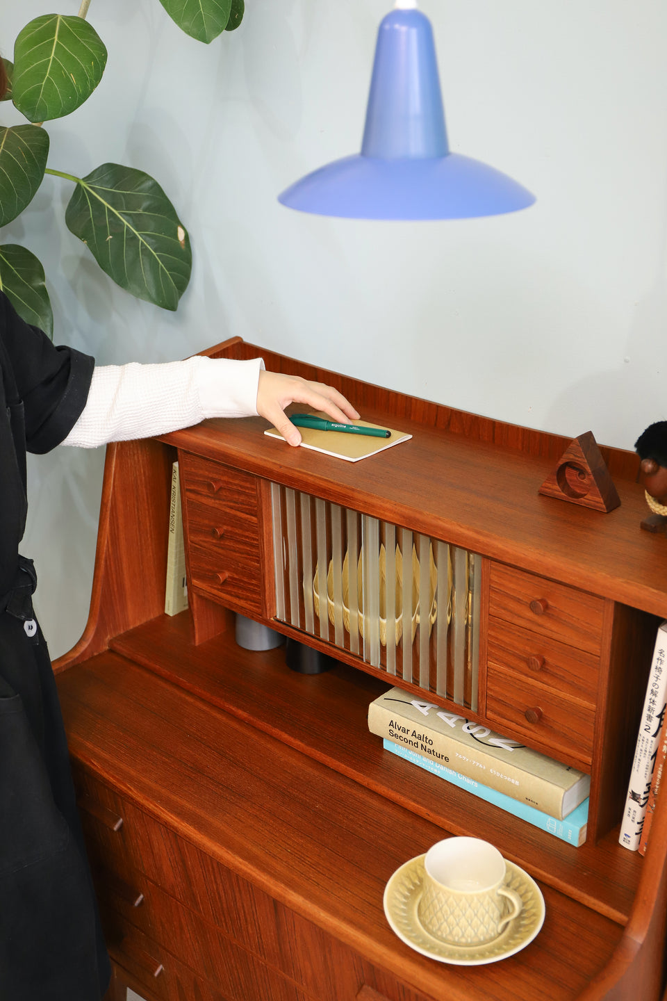 デンマークヴィンテージ ライティングビューロー デスク チェスト 北欧