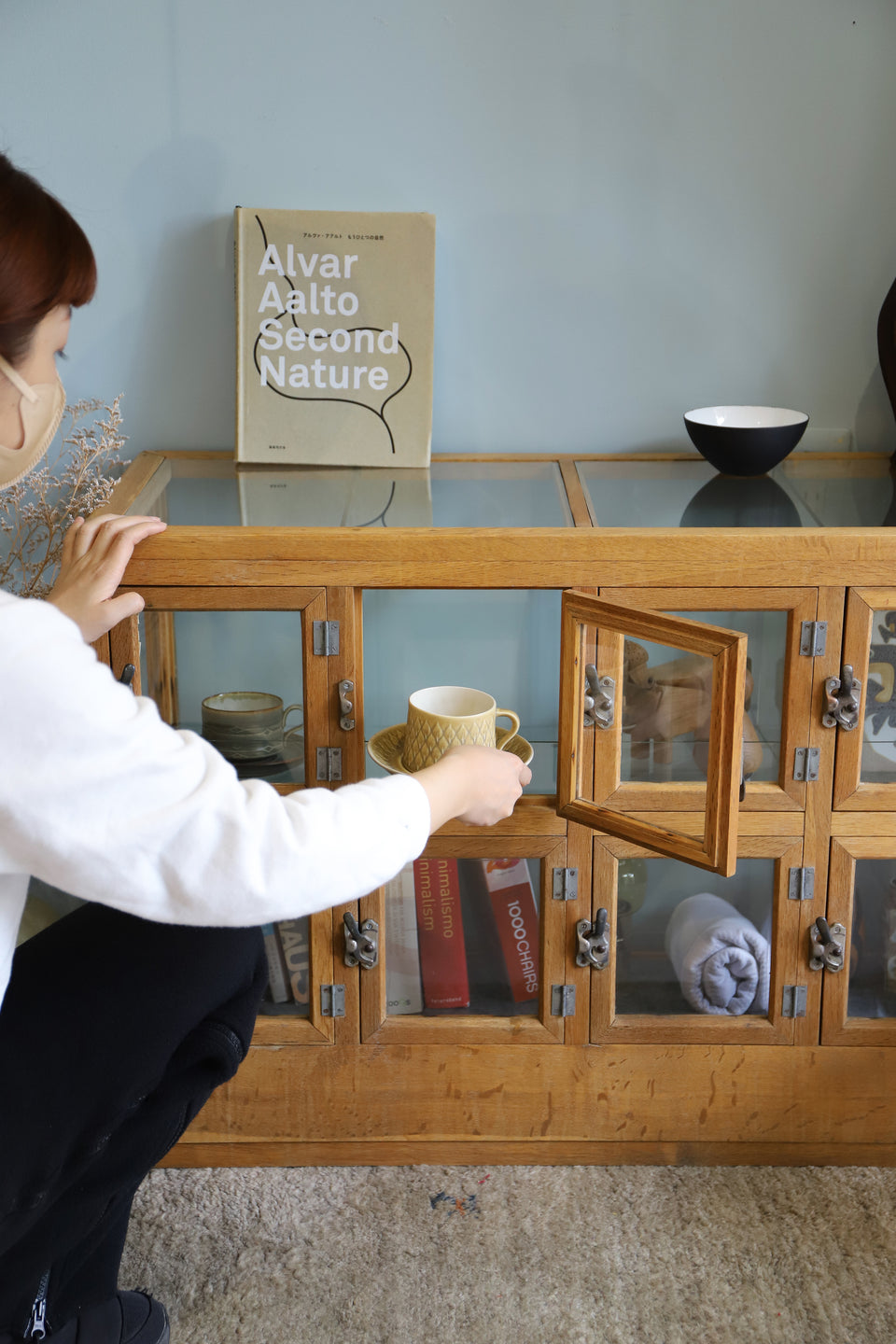 ジャパンヴィンテージ ガラスショーケース 駄菓子屋 古道具