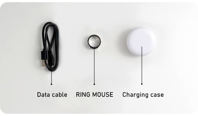 チタニウム製／ステンレス製が選べる指輪型マウス「Ring Mouse