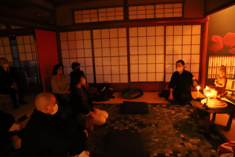 和蝋燭の灯で見る仏像の表情」開催しました〇 | 京都の仏師 宮本我休