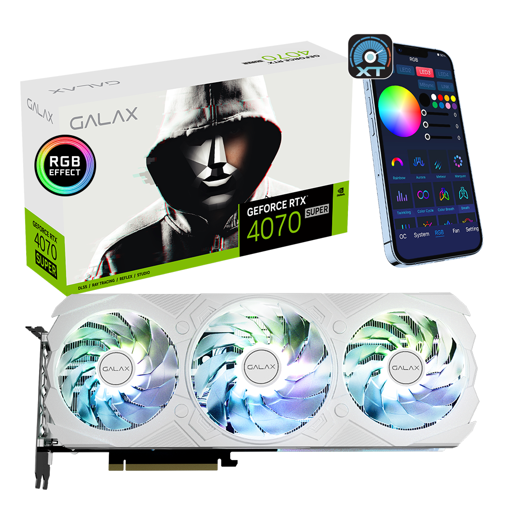 GeForce RTX™ 4070 SUPER EX Gamer White 1-Click OC GALAX