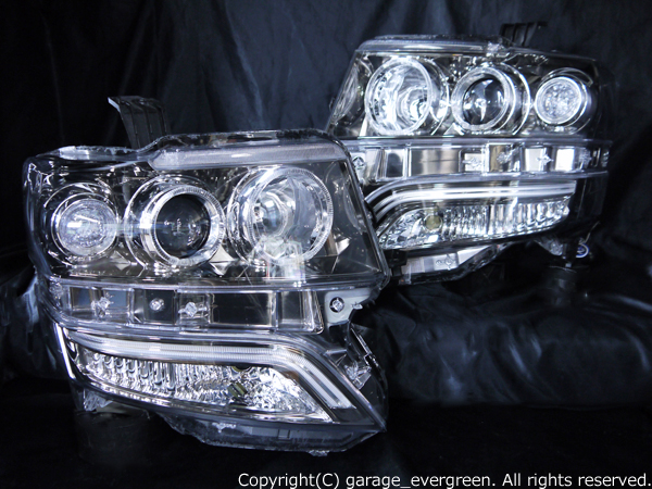 JF1/JF2 N-BOX カスタム 純正ドレスアップヘッドライト 純正青色LED