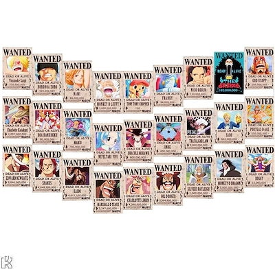 Qoo10] ワンピース 手配書 27枚セット 最新バ : 家具・インテリア