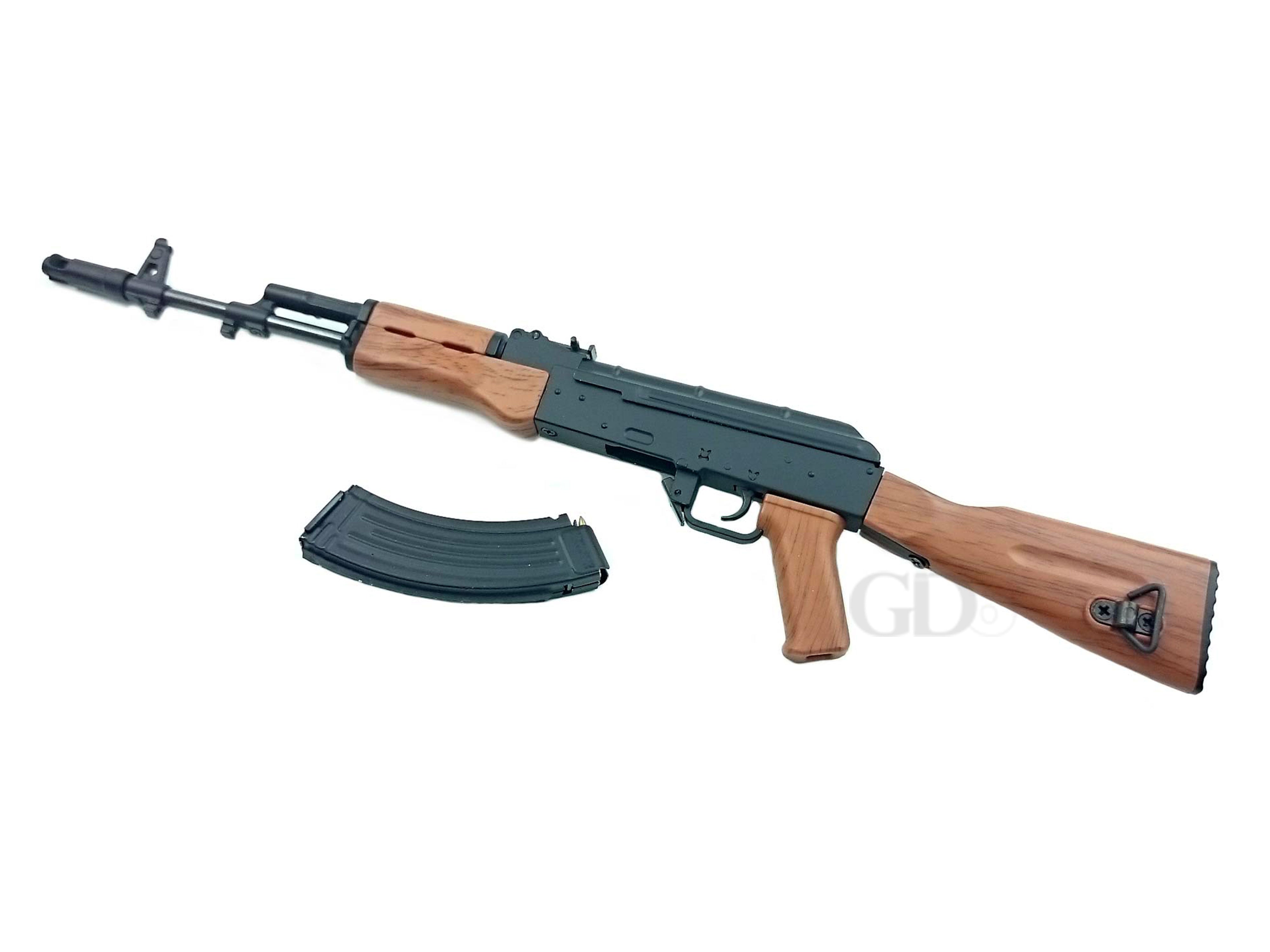 1/3.5 スケール AK47 金属製 ミニモデルガン 組立キット. – GD6-JP