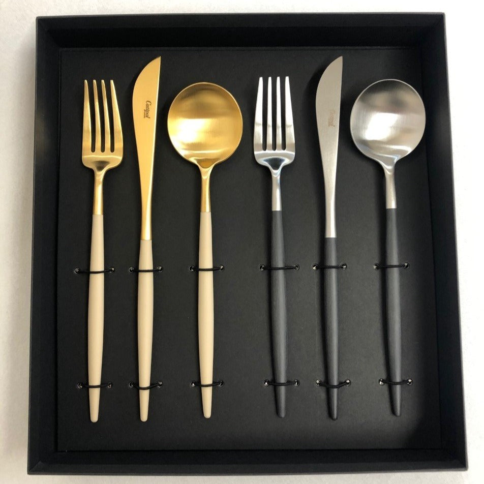 クチポール GOA（ゴア）/グレー・アイボリーゴールド/6本セット/ギフト