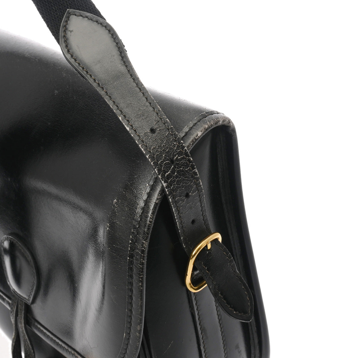 エルメスダッフル ブラック ○W刻印(1993年頃)刻印 レディース