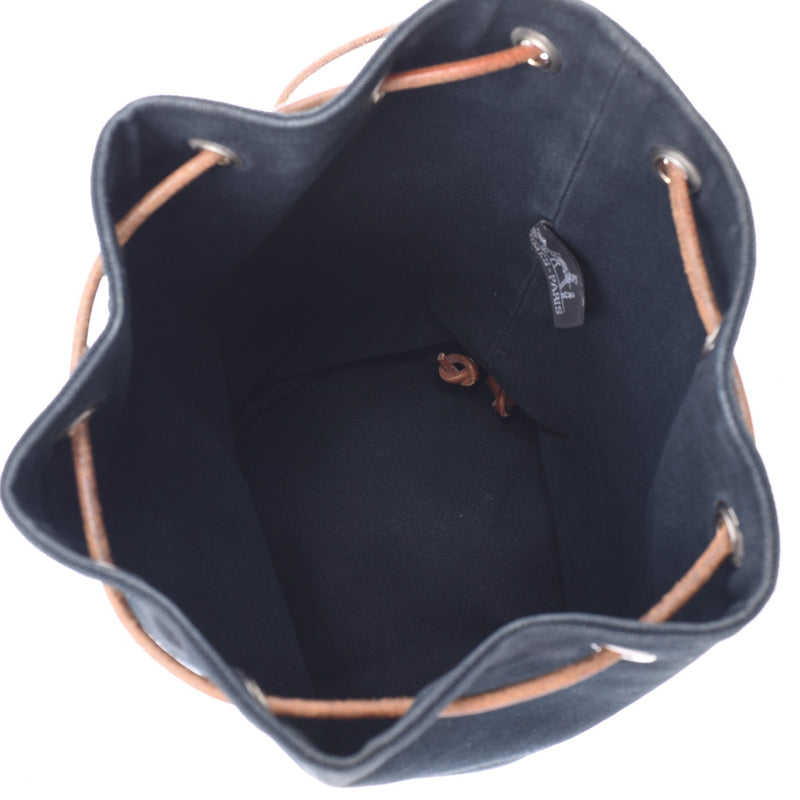 エルメスポロション ミミル 黒 ユニセックス キャンバス ショルダー