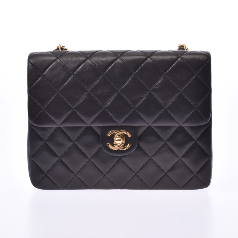 シャネルチェーンショルダーバッグ 14143 黒 ゴールド金具 レディース