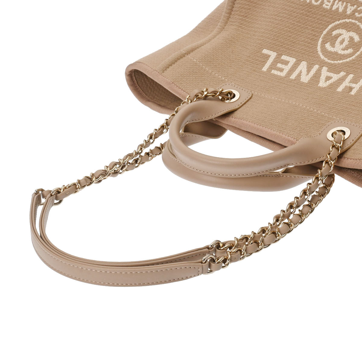 シャネルショッピングトート 2WAY 42992 ベージュ ゴールド金具