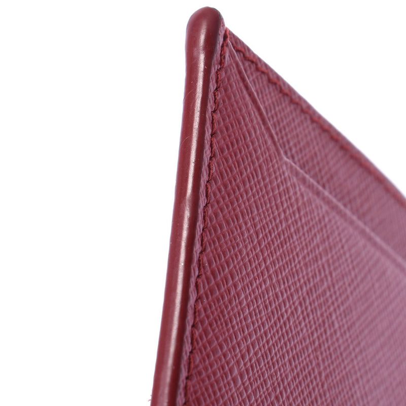 プラダパスケース 名刺入れ 赤 ユニセックス カードケース PRADA 中古