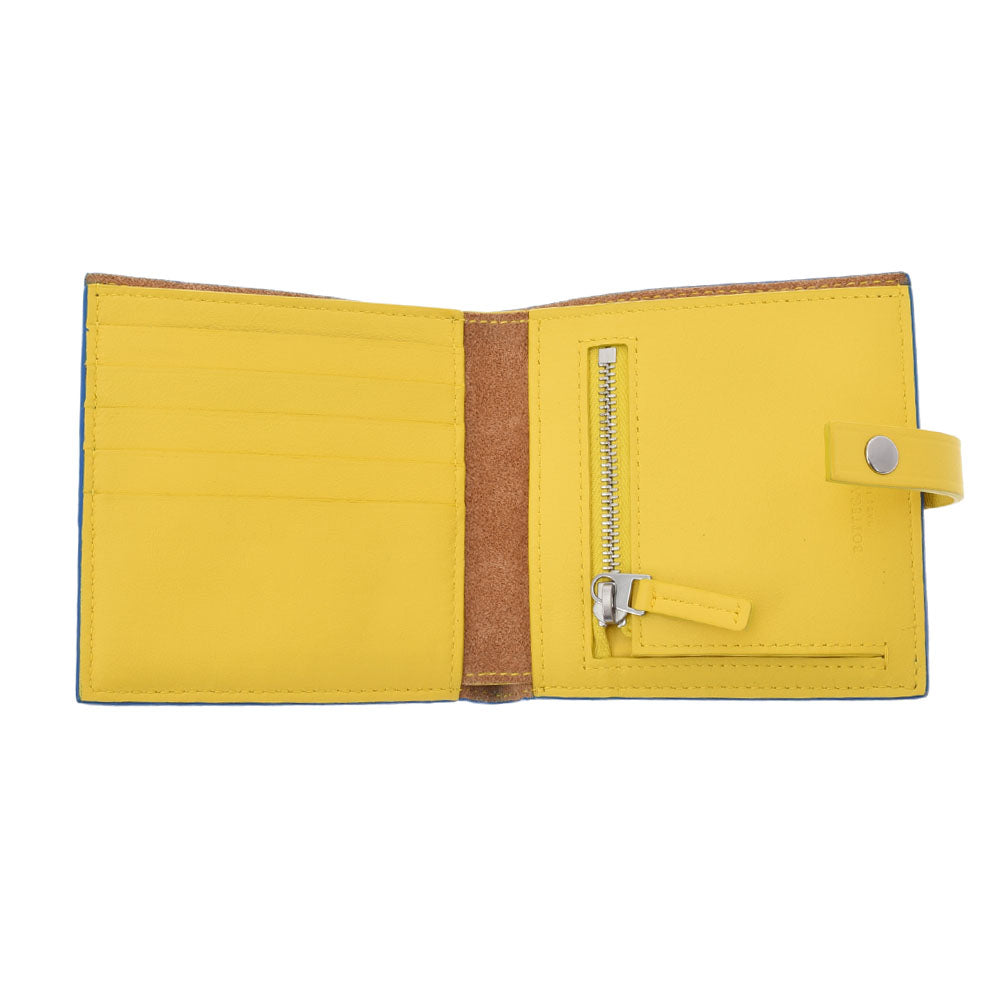 ボッテガヴェネタイントレチャート ラウンドファスナー 青/黄 ユニ