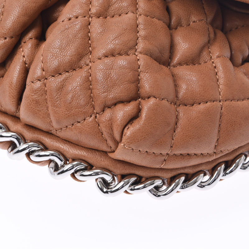 シャネルチェーンアラウンド 14143 キャメル シルバー金具 レディース