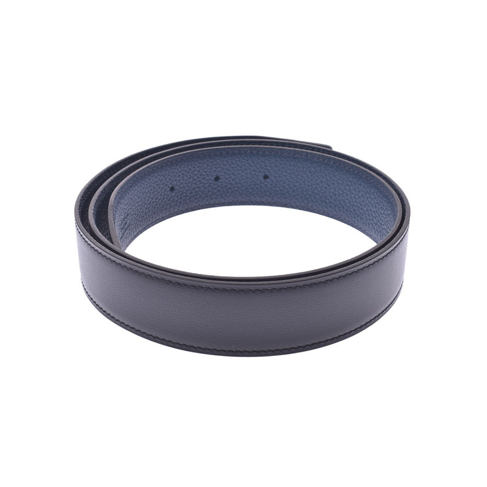 エルメス HERMES ベルト リバーシブル Hロゴ ブラウン×ネイビー 85