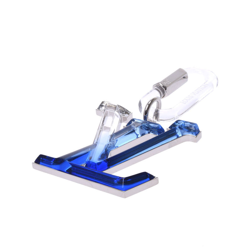 ルイヴィトンビジューサックLVプリズム 青/クリア シルバー金具 ユニ