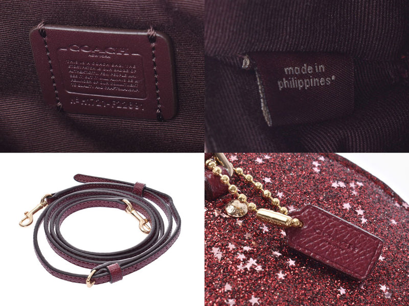 コーチ 2WAYショルダーバッグ ミニシエラ ボルドー系 F22891