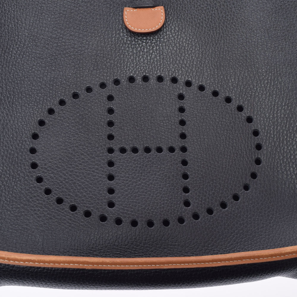 エルメスエヴリン GM 14128 黒/ナチュラル ゴールド金具 ○X刻印(1994