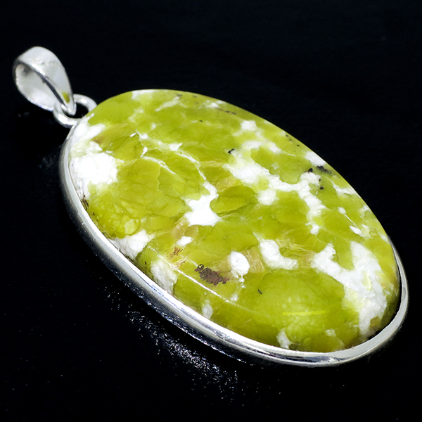 リザーダイト サーペンティン シルバー ペンダントトップ オーバル