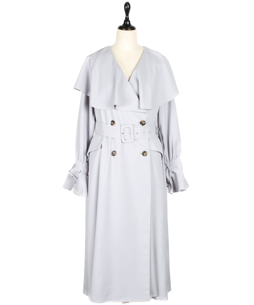 SALE】ビッグカラーキャンディスリーブトレンチコート - 12Twelve