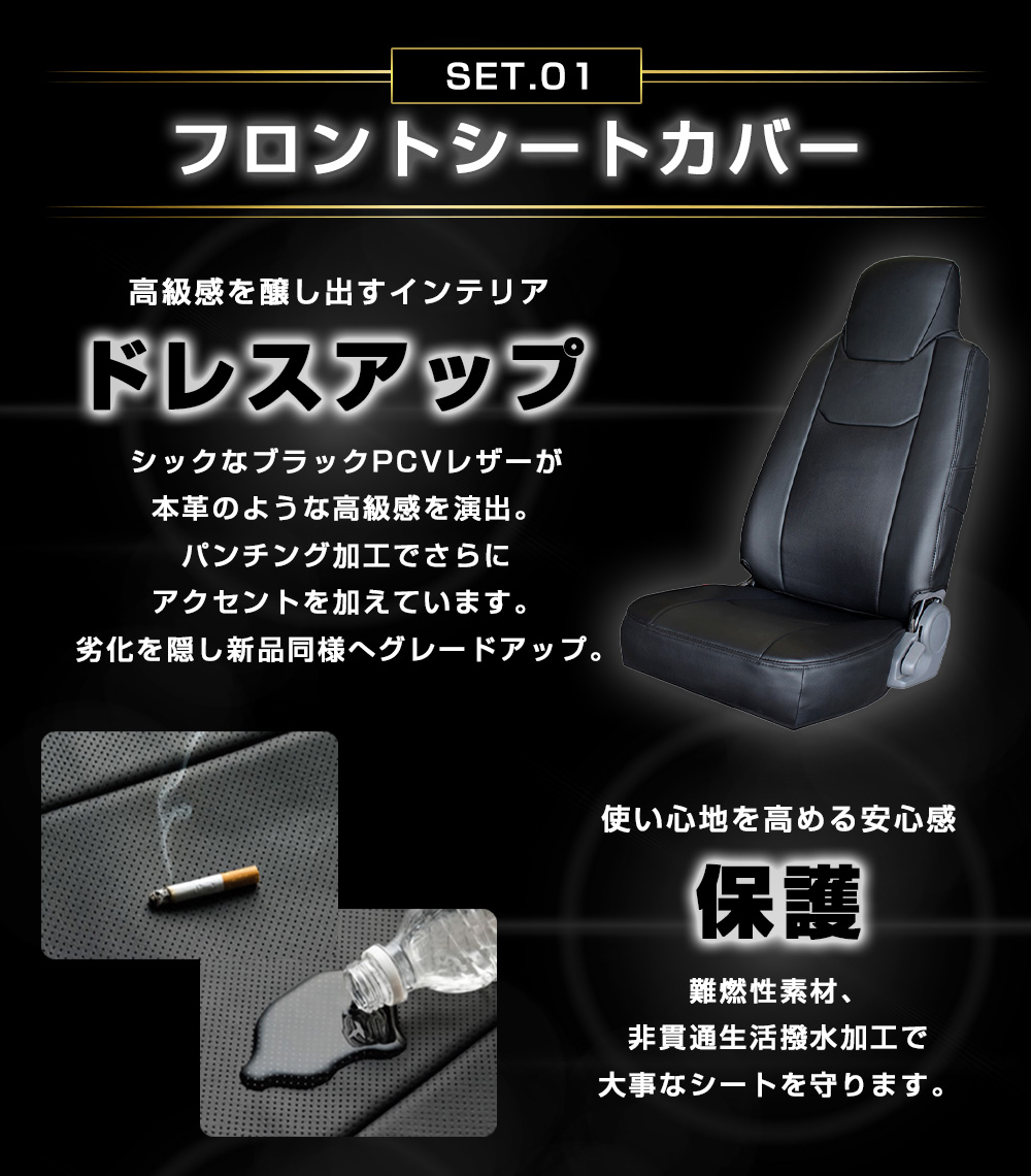 シートカバー + アームレスト サンバートラック S201J S211J S500J