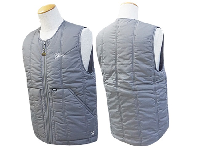 全3色【BLUCO/ブルコ】2024AW「Crew Neck Quilting Vest/クルーネック