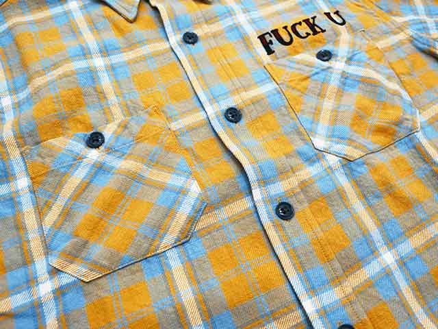 WEIRDO/ウィアード】2024SS「L/S Check Shirts”FUCK U”/ロングスリーブ
