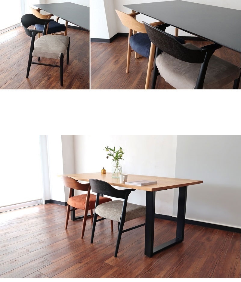 ダイニングチェア ウォールナット カバーリング ちょい肘 家具マスター