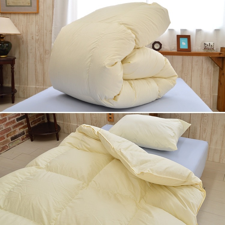 140×190cm 羽毛掛け布団 日本製 ダウン93% ダウンパワー400dp