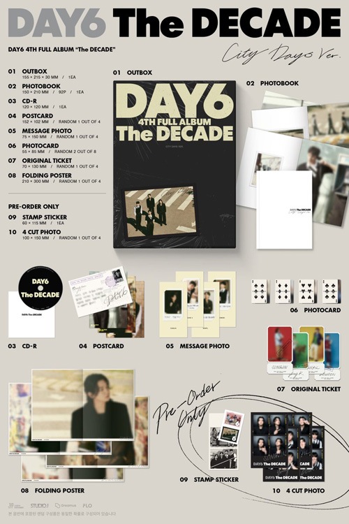 韓国音楽 DAY6 (デイシックス) - 4集 「The DECADE」 (ランダム発送/+