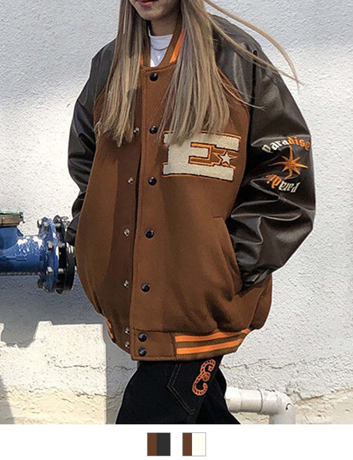 DEVICE select ブラウンベース ビッグロゴ スタジャン メンズ