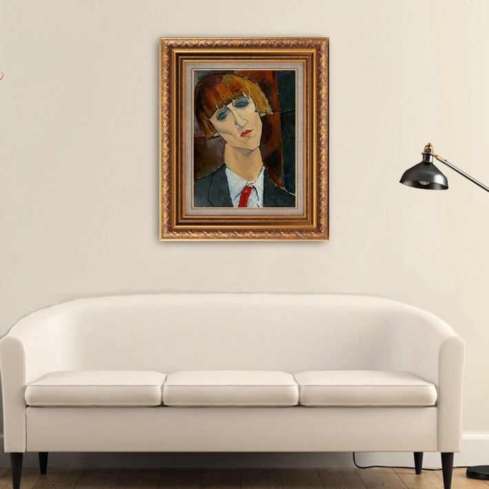 キスリング夫人の肖像 【6号】 アメデオ・モディリアーニ 【 額縁が