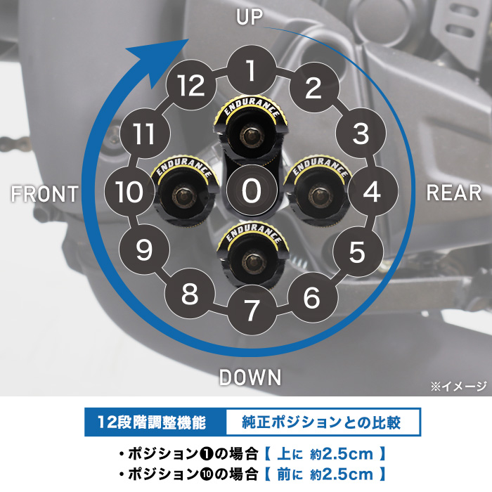 組み合わせアジャスタブルステップバーキットHG ホンダ系