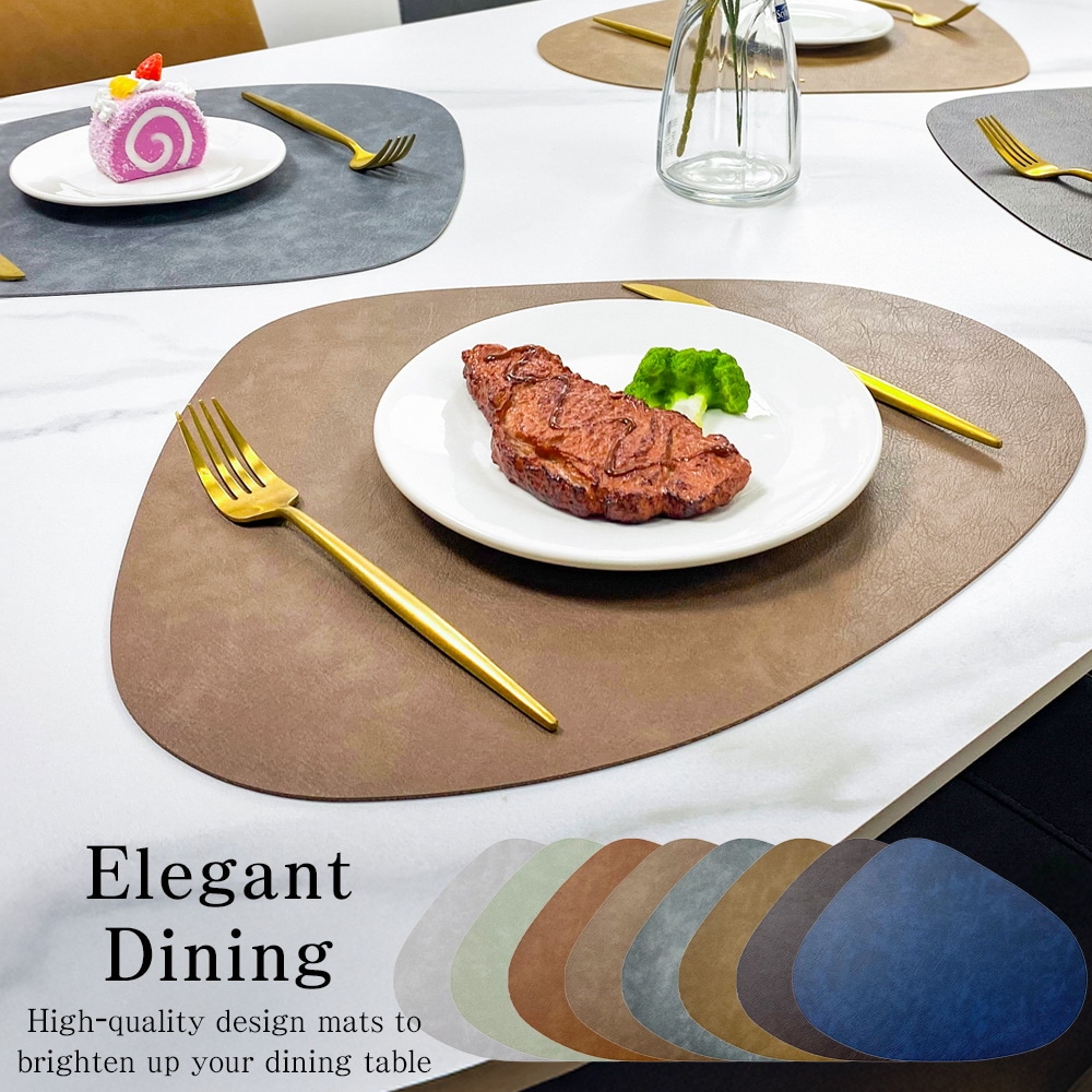 ランチョンマット おしゃれ PUレザー レザー 革 食卓マット 両面 2way