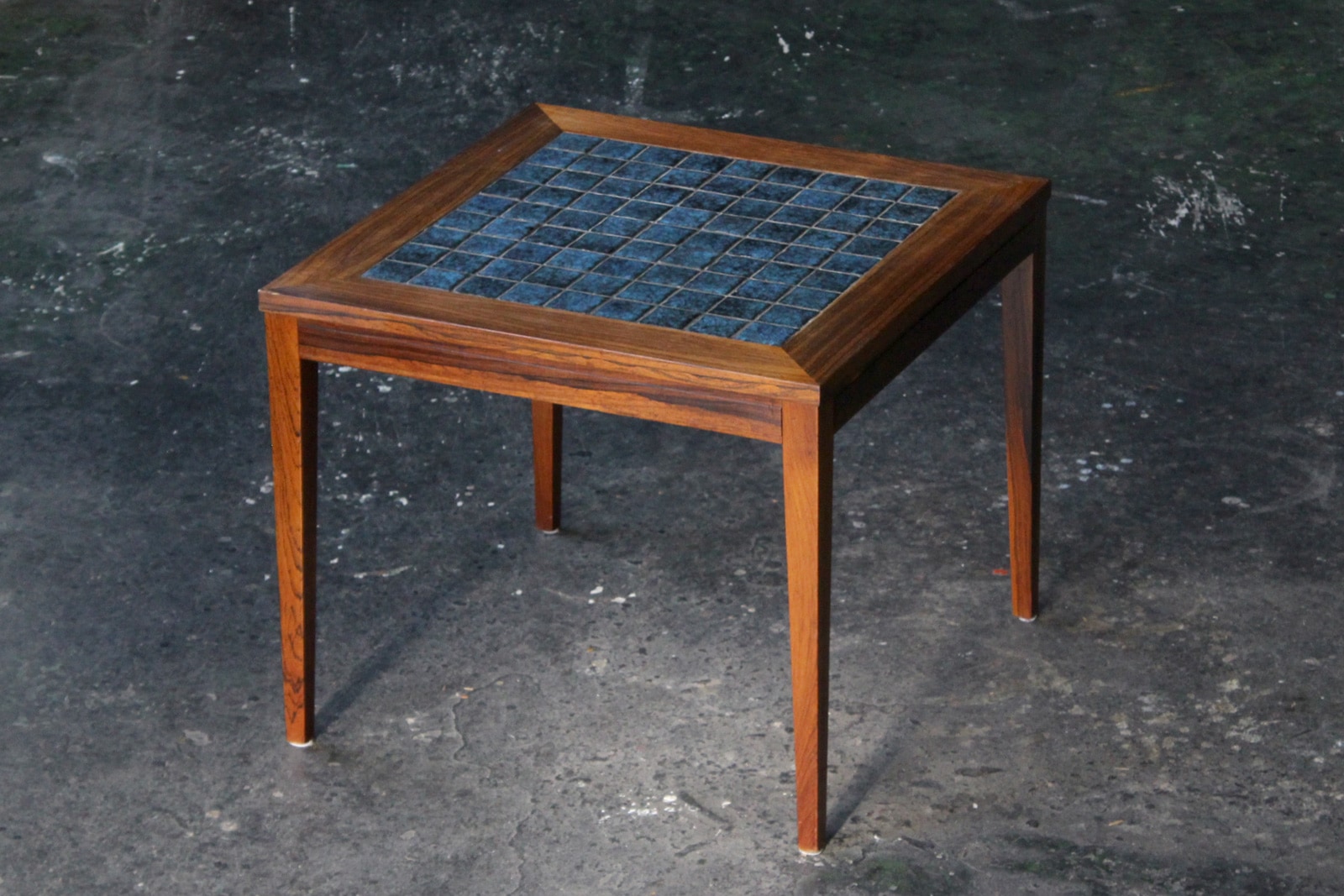 DK19-515 北欧 ヴィンテージ家具 タイルトップ コーヒーテーブル 青