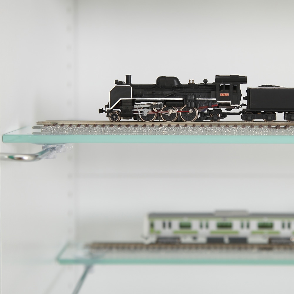 コレクションラック ユニール専用オプション】 ガラスひな壇 Mサイズ