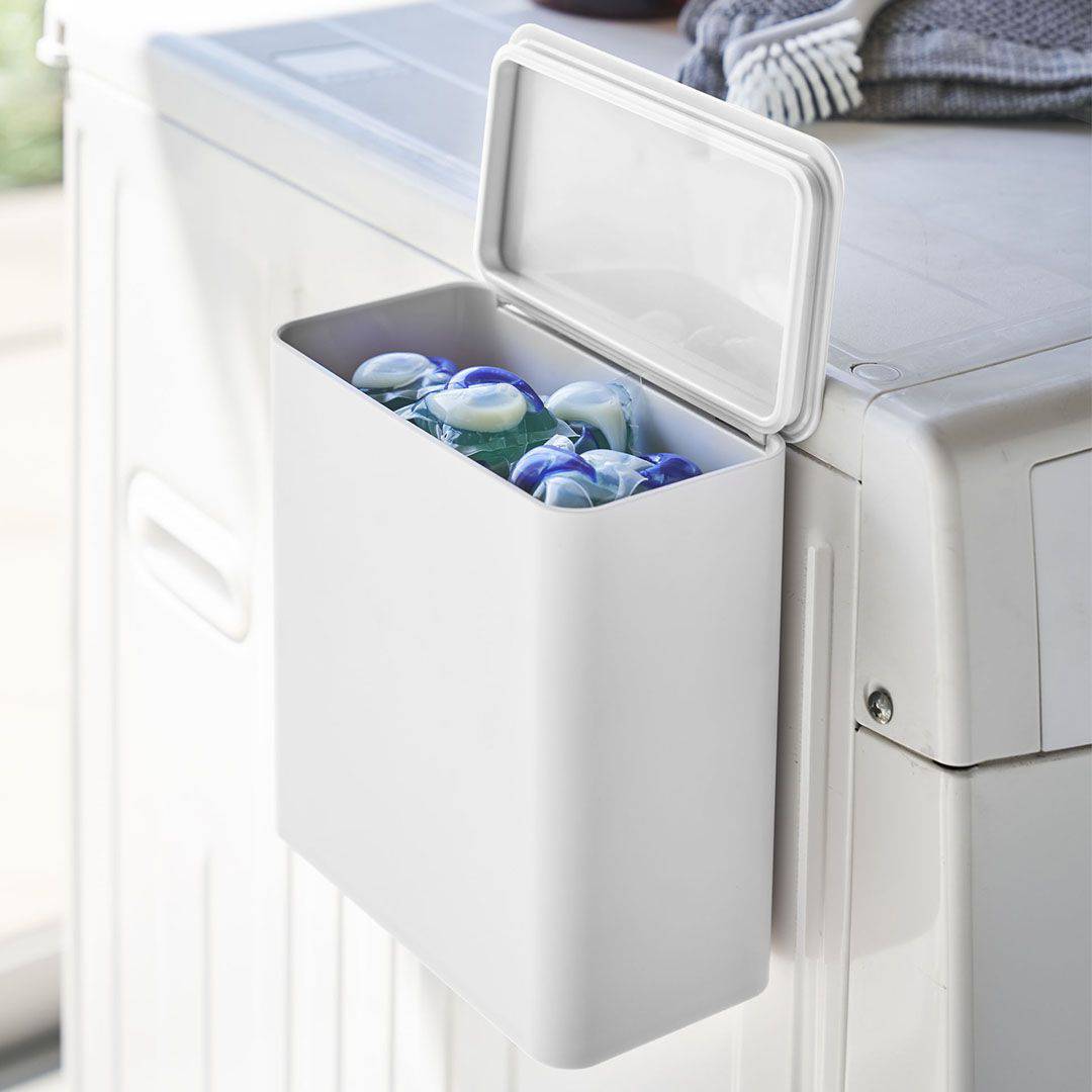 マグネット洗濯洗剤ボールストッカー タワー ホワイト｜洗濯