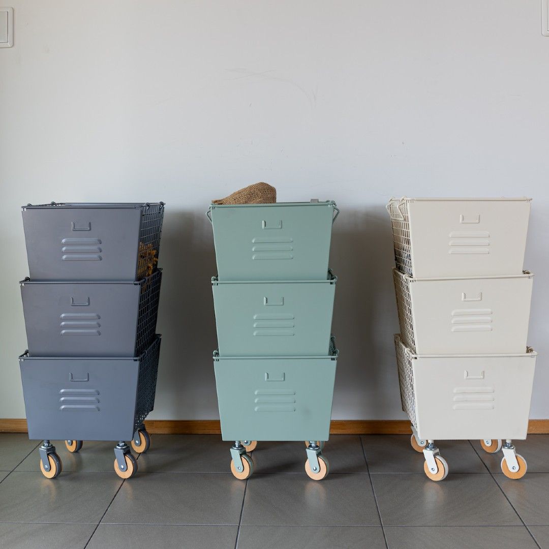 Mash】 リヴ 3段スタッキングボックスセット ホワイト｜収納用品,衣装