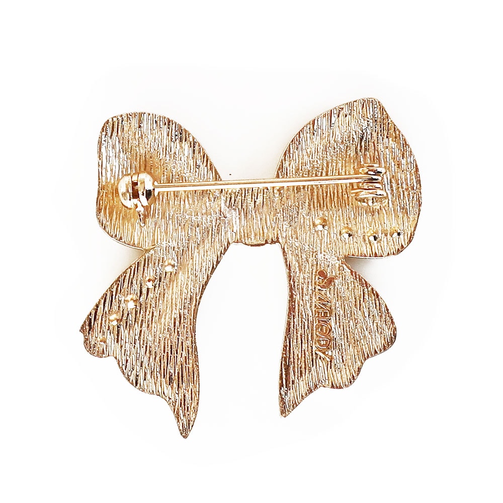 日本製 K18GP リボン モチーフ ブローチ | ショールピン・ブローチ