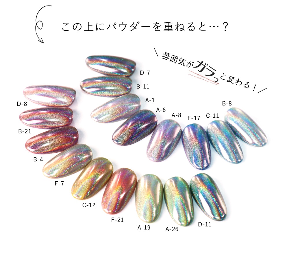 ネコポス送料無料】ネイルアート ユニコーンパウダー [チップ付き/約