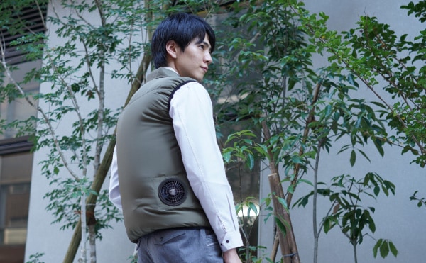 空調ベスト ＆ PSE認証マーク付バッテリーセット アーミーグリーン