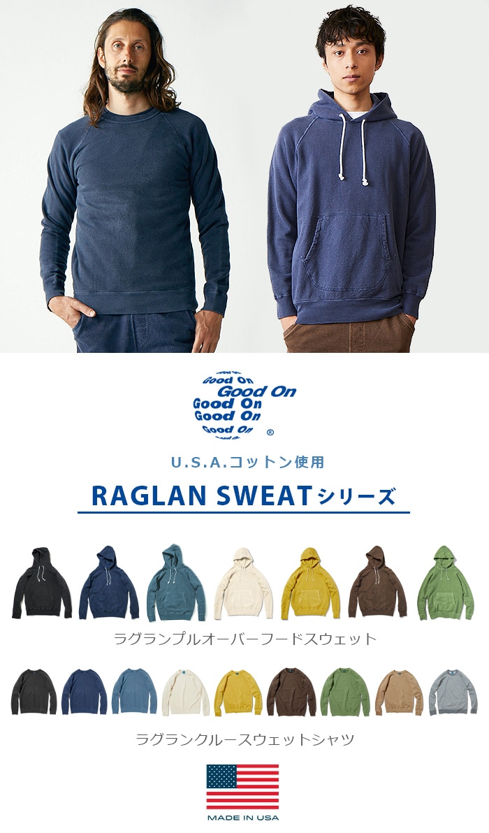 Good On RAGLAN CREW SWEAT グッド オン ラグラン クルー スウェット