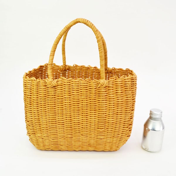 PPバッグ ミドルサイズ ナチュラルウッド ビニールバッグ