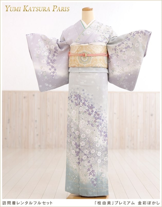 桂由美訪問着レンタル、七五三や卒業式・入学式の母親着物 レンタル