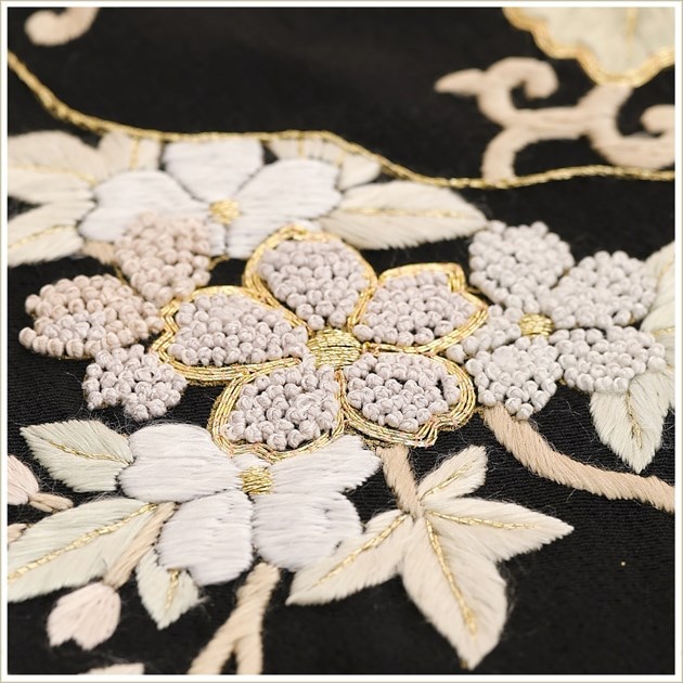 相良手刺繍タイプ夏用単衣留袖レンタル結婚式の母親用｜最高級の