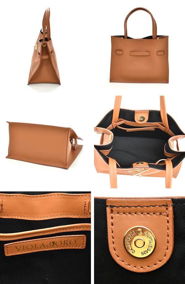 VIOLAd'ORO ヴィオラドーロ 2Wayショルダーバッグ イタリアンレザー V