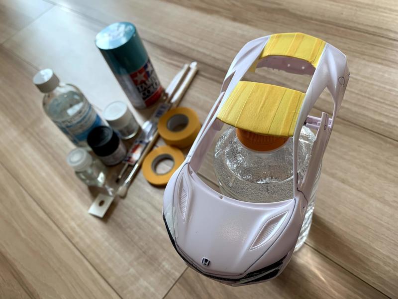 MINI-Z(ミニッツ)走行日誌 ボディを重くして安定させる(NSXのボディを